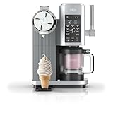 Ninja CREAMi Scoop & Swirl, Gelatiera con 2 vasetti, gelatiera 13 funzioni, gelato alla spina, gelato artigianale, sorbetto, opzione Extra, argento platino, NC701EU