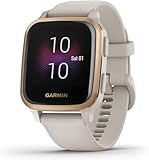 Garmin Venu Sq Music, Smartwatch GPS Sport con Lettore Musicale, Monitoraggio della Salute e Garmin Pay, Beige (Beige/Oro Rosa)