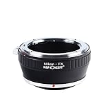 K&F CONCEPT adattatore da Compatibile con Nikon a Fuji X per obiettivo Compatibile con Nikon AI/F a Compatibile con Fujifilm serie X mirrorless FX, per Fuji XT2 XT20 XE3 XT1 X-T2