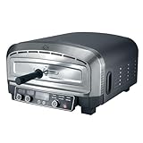 Forno Pizza XXL Professionale, Cuoce in 2 minuti, scalda fino a 400°, Piano cottura in pietra refrattaria da 37x37 cm rimovibile, 2200W 20LT Con pala in alluminio