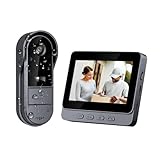 TKMARS Videocitofono Campanello Senza Fili da Esterno Impermeabile IP67, Campanello con Telecamera 1080P 170° Ultra Grandangolo, Video Citofono con Schermo IPS 4,3'' Nessun WiFi o APP