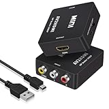Convertitore AV a HDMI Convertitore da RCA a HDMI adattatore hdmi,1080P adattatore av Hdmi R-ca to hdmI convertitore rca h-dmi supporta PAL/NTSC con USB Cavo per PS2 Wii Xbox Gamecube N64 SNES VHS DVD