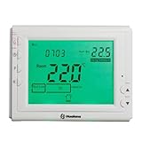 Termostato a batteria da parete,Cronotermostato Digitale Programmabile -Termostato Ambiente Display LCD Retroilluminato con 6 Fasi Giornaliere Compatibile con Caldaie a Gas
