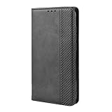 MOJIA Cover per ASUS Zenfone 10 5G, PU Custodia Antiurto Resistente ai Graffi, Custodia Flip Portafoglio per Telefono con Supporto e Slot per Schede. Nero