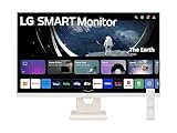 LG 27U511SA Monitor Smart 27' Full HD IPS HDR, webOS con app di streaming, Wi-Fi, Bluetooth, AirPlay, Screen Share, Speaker Stereo 10W, 2x HDMI, 2x USB, 100Hz, Eye Care Mode, Telecomando, Bianco
