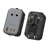 Adattatore Universale da Viaggio con 2 USB C PD 20W e 1 USB A, TESSAN Worldwide Travel Adapter, Adattatore Presa Inglese, Spina da Viaggio Adattatore per Americana Australia Thailandia Giappone