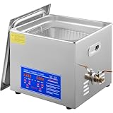 VEVOR Pulitore ad Ultrasuoni 15L Lavatrice ad Ultrasuoni Professionale in Acciaio Inossidabile Multifunzione con Timer Digitale di Riscaldamento per Occhiali Orologi Gioielli Laboratorio