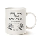 Questa divertente tazza da caffè ingegnere idea regalo di Natale unica, Trust Me I'm an Engineer, tazza classica in ceramica bianca, 325 ml