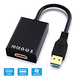ABLEWE USB a HDMI Adattatore, USB 3.0/2.0 a HDMI HD1080P Cavo Convertitore Audio Video per PC Laptop Proiettore HDTV Compatibile con Windows XP/10/8.1/8/7
