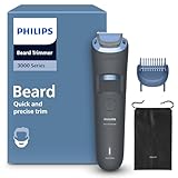 Regolabarba Philips serie 3000 - Lame autoaffilanti con punte arrotondate, 20 impostazioni di lunghezza, pettine Lift&Trim, impermeabile, spia di ricarica, ricarica USB, custodia, modello BT3619/15