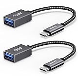 Syntech Adattatore USB-C a USB, Confezione da 2 Adattatori USB-C a USB 3.0, 10Gbps Type-C, Adattatore USB Thunderbolt 3 a USB OTG, Compatibile con iPhone 17/16/15, iPad, MacBook Pro/Air/Neo, Grigio