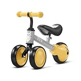 Kinderkraft Bici senza Pedali CUTIE, Bicicletta in Metallo, Sella Regolabile, Leggero Triciclo, da 1 Anno, Giallo