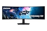 Samsung Monitor Gaming Odyssey G9 (S49CG954), Curvo (1000R), 49', 5120x1440 (Dual QHD), 32:9, HDR1000, HDR10+, VA, 240Hz, 1ms (GtG), Freesync Premium Pro, HDMI, USB 3.0, DP, Ingresso Audio, HAS
