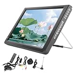 Televisore Portatile, da 12 pollici TV Digitale, porta USB di Supporto, Piccolo, Analogico Con Caricabatterie per supportare auto da 12 V, 1500 mAh