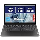 Lenovo - Notebook Pc Intel N100 4 Core fino a 3.4Ghz - Display 15,6' FHD - Ram 8Gb DDR5 SSD Nvme 256Gb - Hdmi, Usb 3.0, Wifi, Bluetooth, Webcam - Windows 11