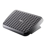 Fellowes poggiapiedi da scrivania standard, regolabile, poggia piedi ergonomico per casa e ufficio, colore nero
