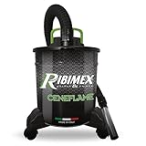 Ribimex Aspiracenere Elettrico Ceneflame, con Filtro HEPA Lavabile e Funzione Soffiante, Bidone da 18 L, Potenza 1200 W, Ideale per Aspirare Ceneri Fredde di Stufe, Caminetti e Barbecue - PRCEN007