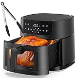 AOSFGE Friggitrice Ad Aria 6.5 Litri, Air Fryer XL con Finestra Visibile, Friggitrice  ad Aria Calda con 8 Preimpostazioni, 1500W Friggitrice Senza Olio con LED  Touch Screen, Tecnologia Perfect Cook : 