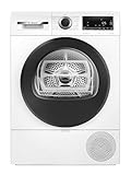 Bosch WQG243C0II Serie 6 Asciugatrice a pompa di calore, 9 kg, Classe energetica C, Sensori di asciugatura, Riduce le pieghe e facilita la stiratura, Cestello per capi in lana, Bianco, 60 Cm