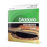 D'Addario Corde Chitarra Acustica | Corde per Chitarra Acustica | Corde Acustica | EZ890 Set Corde Acustica Ez Great American, Bronzo, 9-45