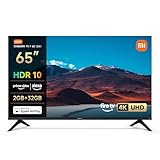 XIAOMI TV F 65, 65 pollici (165 cm),4K UHD,Smart TV, Fire TV,Triple Tuner DVB-C/S/S2/T/T2, HDR10,MEMC,60Hz con 120Hz Game Boost Mode, Controllo Vocale Alexa, 2GB+32GB, Compatibile con AirPlay