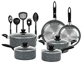 Velker - batteria da cucina a induzione 15 pezzi - kit pentole a induzione con rivestimento antiaderente adatto a tutti i piani cottura. Set pentole cucina