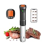 INKBIRD WiFi Sous Vide Roner - 1000W Roner Professionale | 0°C~90°C Cottura Bassa Temperatura con Ricette APP | Allarme Temperatura Raggiunti e Timer | 3D Riscaldamento Uniforme, Silenzioso (ISV-200W)