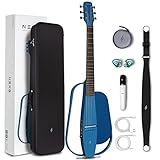 Enya Chitarra acustica elettrica in fibra di carbonio NEXG 38 pollici Smart Guitarra per adulti con altoparlante da 50 W, microfono wireless, auricolari monitor Hi-Fi(blu)