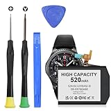 Batteria di ricambio per Samsung Gear S3 Frontier (SM-R760, R770, R765), Gear S3 Classic, EB-BR760ABE GH43-04699A, 430 mAh, con kit di strumenti di riparazione professionali
