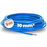 5 m Lapp 4520025 H07V-K 10 mm² Blu I Cavo di cablaggio I Cavo flessibile I Singolo in PVC I Filo 10 mm2 I Cablaggio