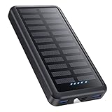 Power Bank USB C 26800mAh, Solare Caricabatterie Portatile 15W PD 3.0A Ricarica Rapida Caricatore Impermeabile 3 Uscita Powerbank con LED Torcia Batteria Esterna per iPhone Samsung Huawei, Tablet ecc
