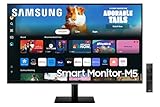 Samsung Smart Monitor M5 (S32DM502), Flat 32'', 1920x1080 (Full HD), Smart Hub con app di streaming, Office 365, Gaming Hub, Speaker integrati, Telecomando, WiFi, HDMI, USB