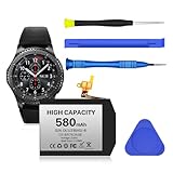 HUAENG Batteria per Samsung Gear S3 Frontier, aggiornata 520 mAh, super alta capacità, per Samsung Gear S3 Classic SM-R760 R765 R770 EB-BR760ABE GH43-04699A con strumenti di riparazione professionali