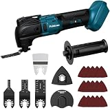 Utensile Multifunzione Oscillante, Multiutensile Oscillante Senza Fili per Makita 18V Batteria, 6 Velocità Regolabili Multitool, Multimaster per rimuovere, raschiare, tagliare (Senza Batteria)