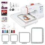 PooLin EOC06 - Macchina da ricamo, touch screen, ricamatrice digitale, lettere e motivi - Embroidery Machine - Personalizza magliette, polo, giacche, camicie, borse, asciugamani e altro ancora