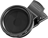 NEEWER Kit di Filtri per Fotocamere con Clip su ND2-ND400 da 37mm: Filtro a Densità Neutra Regolabile con Clip per Telefono Compatibile con iPhone 14/14Pro/14Pro Max Samsung Smartphone Android iPad