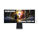 Samsung Monitor Gaming Odyssey OLED G8 (S34DG850), Curvo (1800R), 34'', 3440x1440 (WQHD), 21:9, HDR10+, QD-OLED Glare Free, 175Hz, 0,03ms (GtG), Compatibilità G-Sync, HDMI, USB, DP, WiFi, Casse, HAS