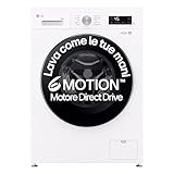 LG F4NX1008NWK Lavatrice 8 kg a Carica Frontale Serie X1, Classe A, 1400 giri, Wi-Fi, 6 Motion Direct Drive, Lavaggio a Vapore Allergy Care, Libera installazione, Essence White