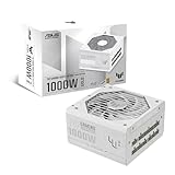ASUS TUF GAMING 1000W White Edition, Alimentatore Modulare, Certificato 80+ Gold, ATX 3.1 e PCIe 5.1, Doppio Cuscinetto a Sfera, Ventole Axial-tech, Rivestimento PCB, Bianco, TUF-GAMING-1000G-WHITE