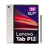 Lenovo Tab P12, Tablet display 3K da 12.7', MediaTek Dimensity 7050, RAM 8GB, Memoria 128GB, WiFi 6, Tablet Android 12 - Oat Grey, Caricabatterie incluso, Esclusiva Amazon