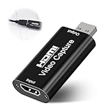 Cattura Video, Adattatore da Hdmi a Usb,Cattura HDMI,Ingresso 4k Uscita 1080P,Portatile Plug e Play Ideale per Trasmissioni in Diretta Videoconferenze e Registrazioni in Loco