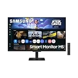 Samsung Smart Monitor M5 (S32FM502EU), Flat 32'', 1920 x 1080 (FHD), Smart Hub con AI, Office 365, Gaming Hub, Speaker integrati, Telecomando, WiFi, HDMI, USB