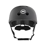 BHR 837 URBAN - Casco per Monopattino Elettrico - Omologato CE per Ragazzi e Adulti - Per Monopattino, Bicicletta, MTB, BMX, Skateboard, Pattinaggio - Nero Opaco, Taglia L