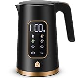 ForMe Bollitore Elettrico In Acciaio Inox 1,7 L Temperatura Regolabile da 40-100 C I Funzione di Mantenimento Caldo LED Display Digitale della Temperatura I Arresto Automatico I Teiera Senza BPA
