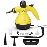 KOK Pulitore a vapore portatile, vaporetto, pulitore a vapore multiuso ad alta temperatura con 10 accessori, per cucina, bagno, pavimenti, interni auto, pulizia senza sostanze chimiche