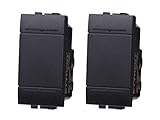 2 Pezzi Interruttore Unipolare 1P 1M 16A, Compatibile Con Bticino Living Light (Nero)