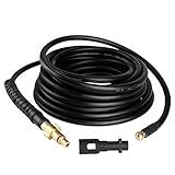 Tubi per Idropulitrici 15M, Tubo di Pulizia ad Alta Pressione Professionale 160 BAR 2300 PSI, per Sbloccare il Tubo Fognario, Pulire il Terreno, con Adattatore per Karcher K Serie K1-K7 e Lavor