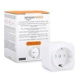 Amazon Basics Presa Smart, Compatibile Matter, Compatibile con Amazon Alexa, Google Home, Apple HomeKit, Richiede Matter Hub, Solo Wi-Fi a 2,4 GHz, Colore Bianco, Confezione da 1