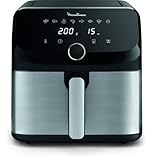 Moulinex Easy Fry Mega, Friggitrice ad Aria, Capacità Extra-Large 7.5 L, Fino a 8 Persone, 8 Programmi Preimpostati, Dimensioni Compatte, App con Ricette, Lavabile in Lavastoviglie, EZ855D