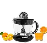 Spremiagrumi elettrico piccolo capacità 700ML nero in plastica | Movimento bidirezionale doppio Cono per spremitura Caraffa graduata